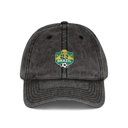Embroidered Brazil World Cup Vintage Cap