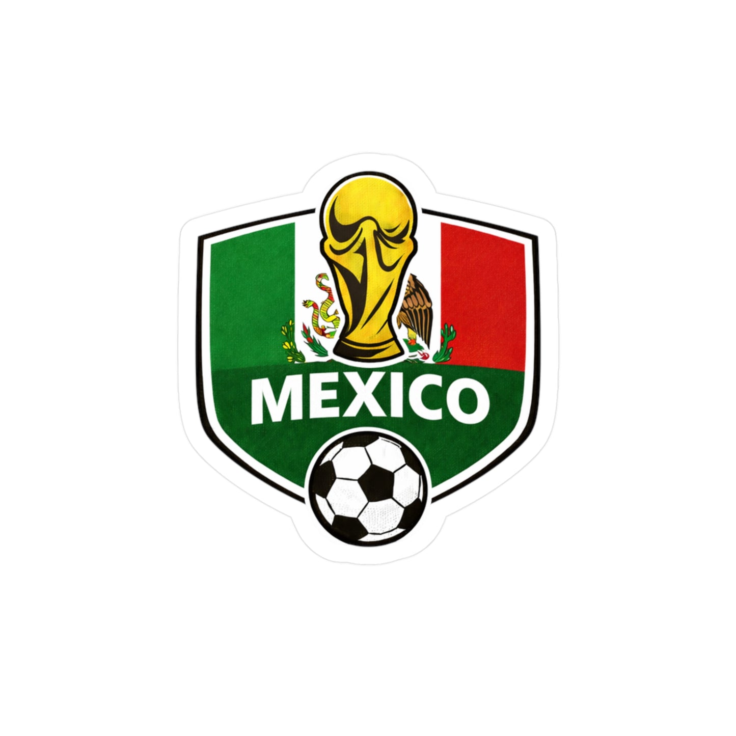 Mexico Soccer Crest Vinyl Decal — Kiss-Cut Sticker