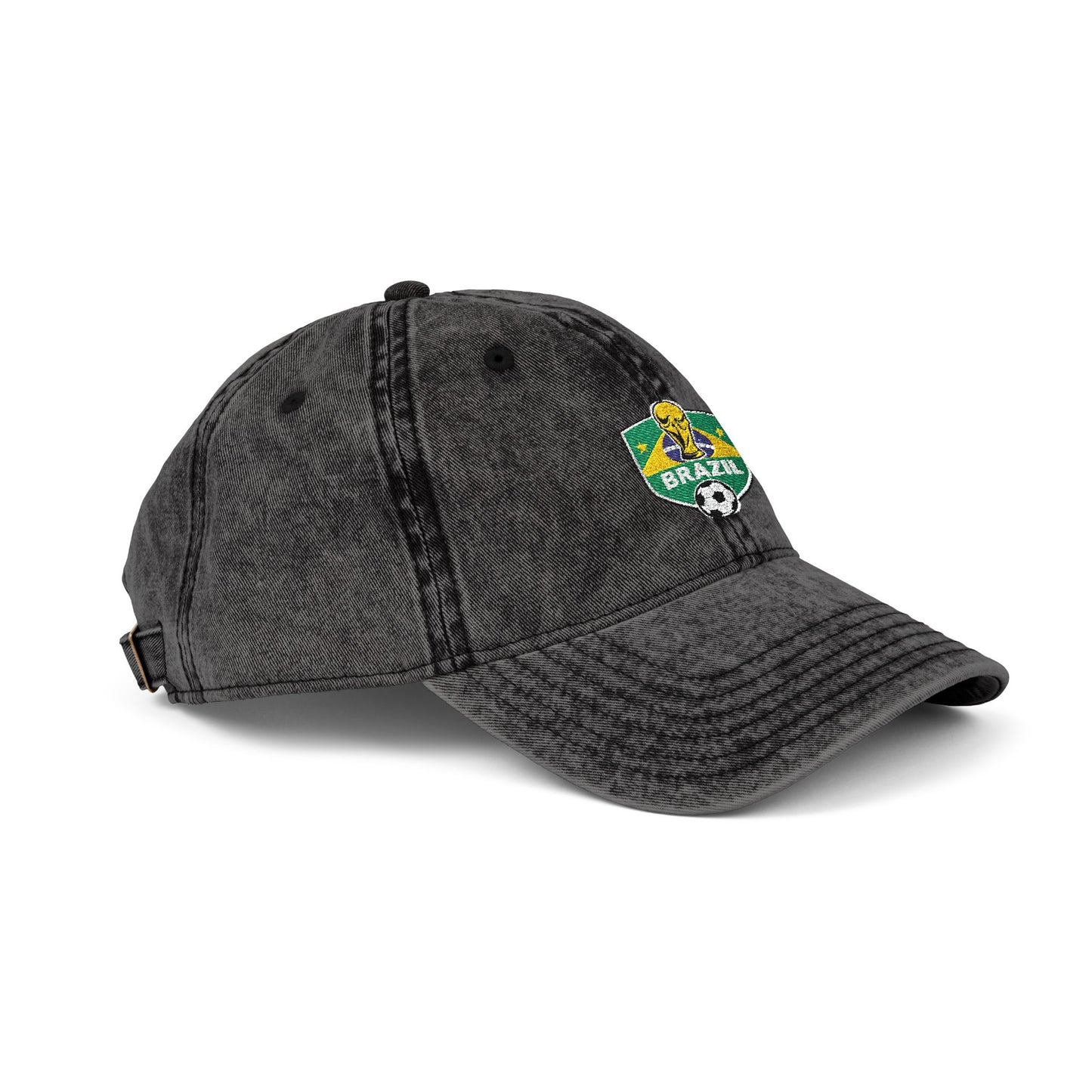 Embroidered Brazil World Cup Vintage Cap