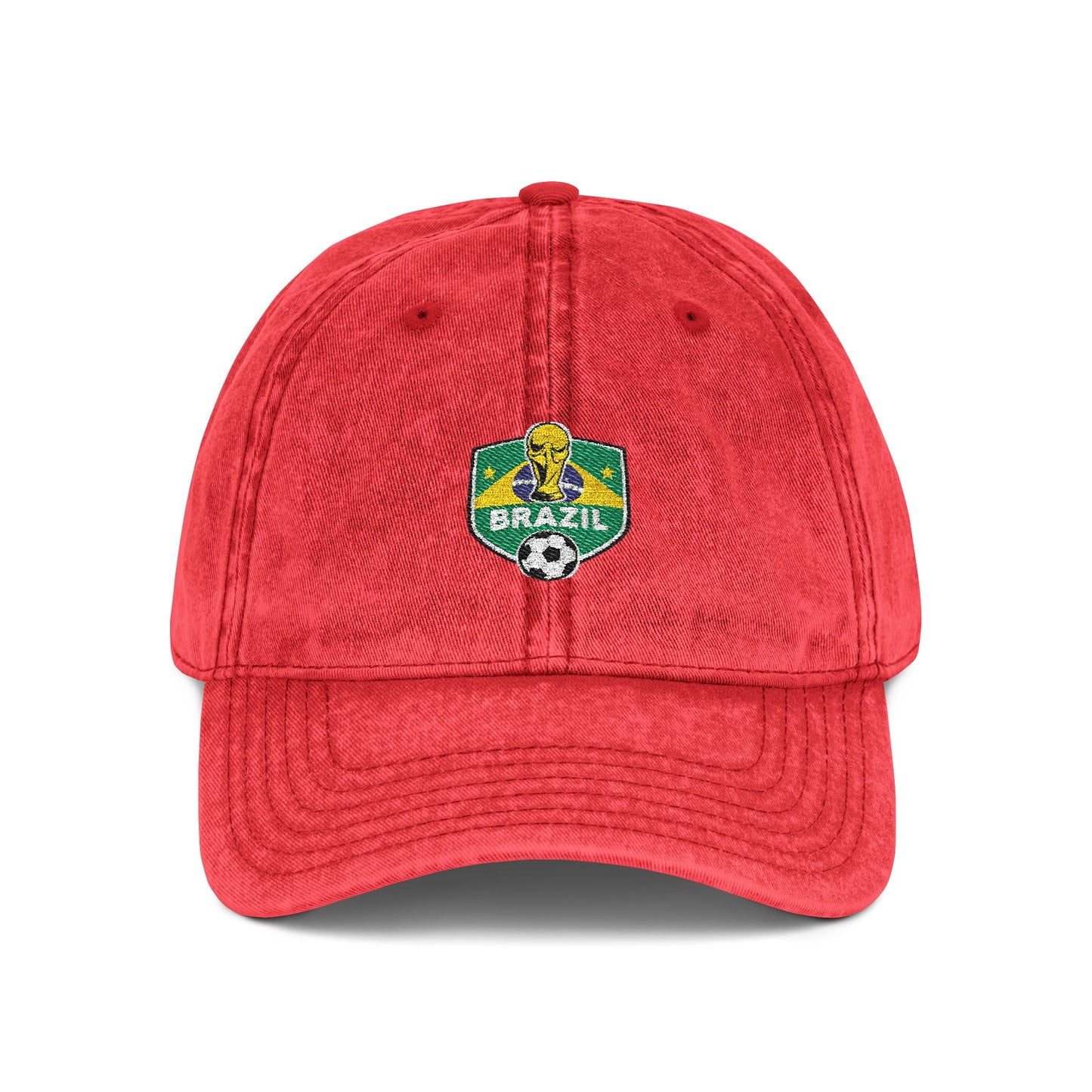 Embroidered Brazil World Cup Vintage Cap