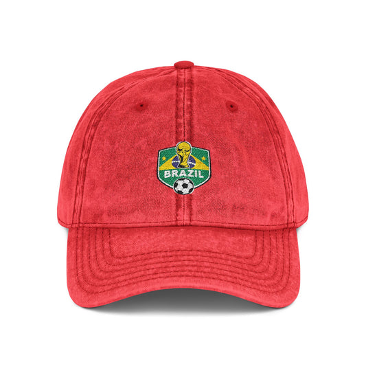 Embroidered Brazil World Cup Vintage Cap